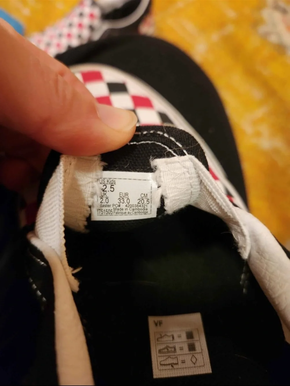 Vans Kids Checkerboard Slip-On Sneakers - Red, Black, White - Picture 5 of 9